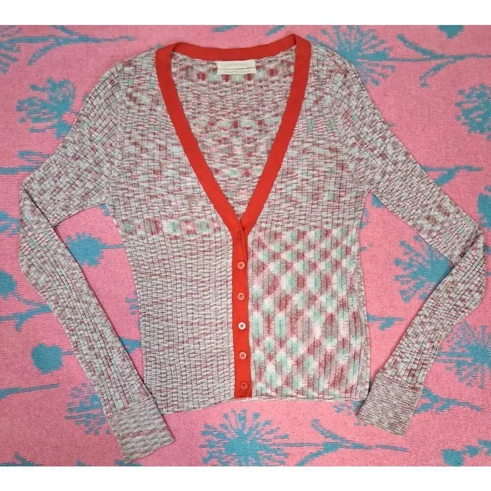 Urban outfitters Womens medium cardigan all 4 seasons red rayon lightweight